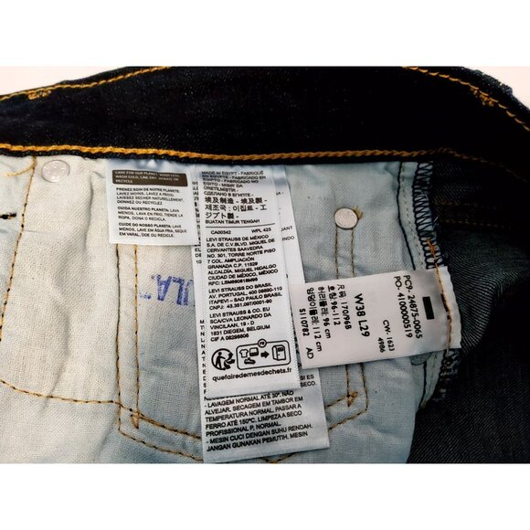 Levis Mens 519 Extreme Skinny Jeans Stretch Dark Wash W38 L29 - Picture 9 of 11